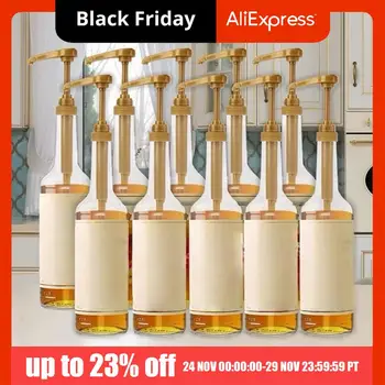 5 पीस 10 सीसी सिरप पंप फूड-ग्रेड पीपी मसाला डिस्पेंसिंग हैंड-प्रेस बोतल पंप DIY प्रेस्ड स्टाइल लिक्विड पंप डिस्पेंसर किचन 12 best sales सिरप पंप - №5