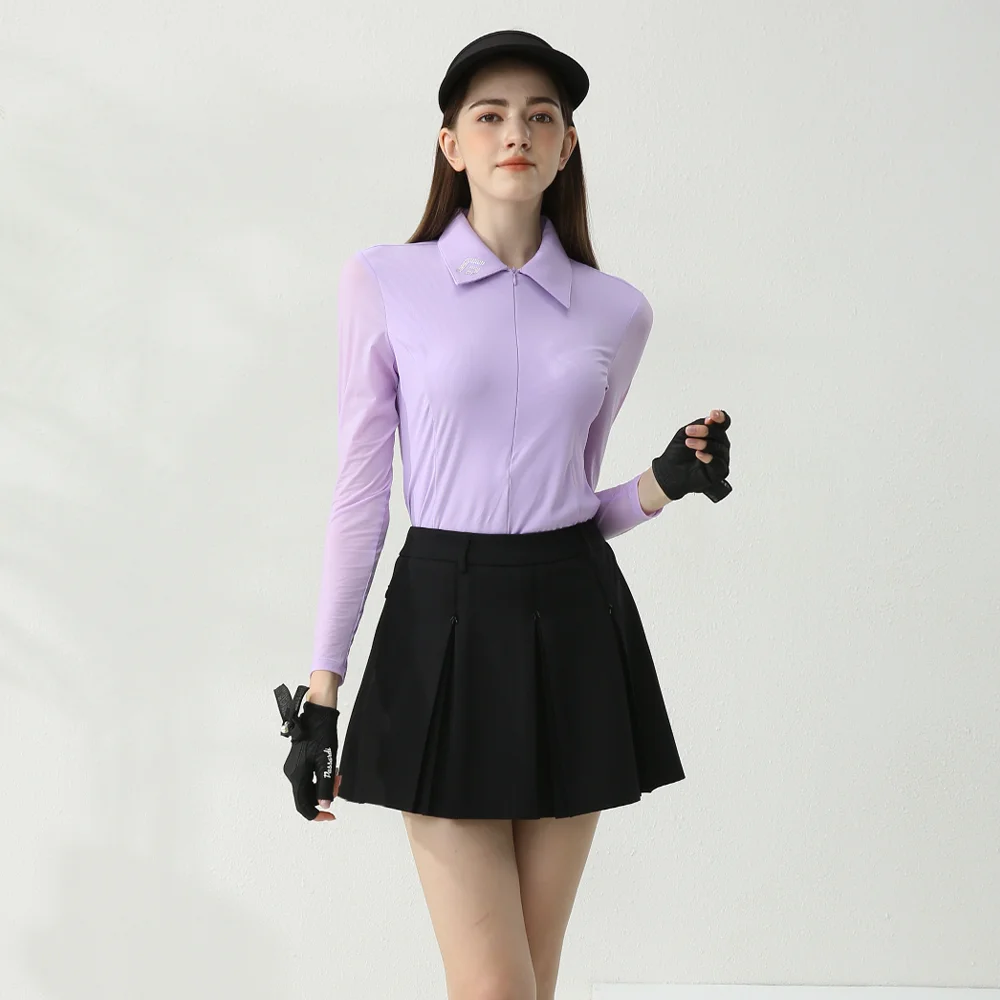 Golfist Golf Women\'s Summer Long-sleeved Shirt Breathable Quick-dry Golf Sports Short Skirts Tennis Skirts Ladies Apparels