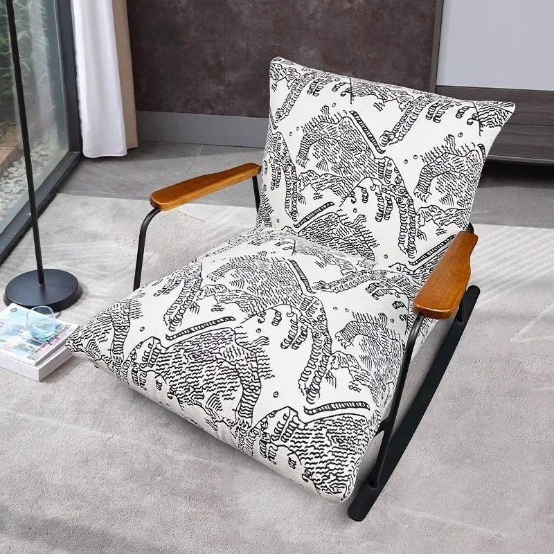 

Ink rocking chair, living room balcony casual single sofa chair