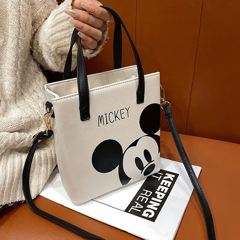 Disney crossbody bags for women Mickey cartoon printed leather purses and handbags fashion shoulder bags clothing accessories