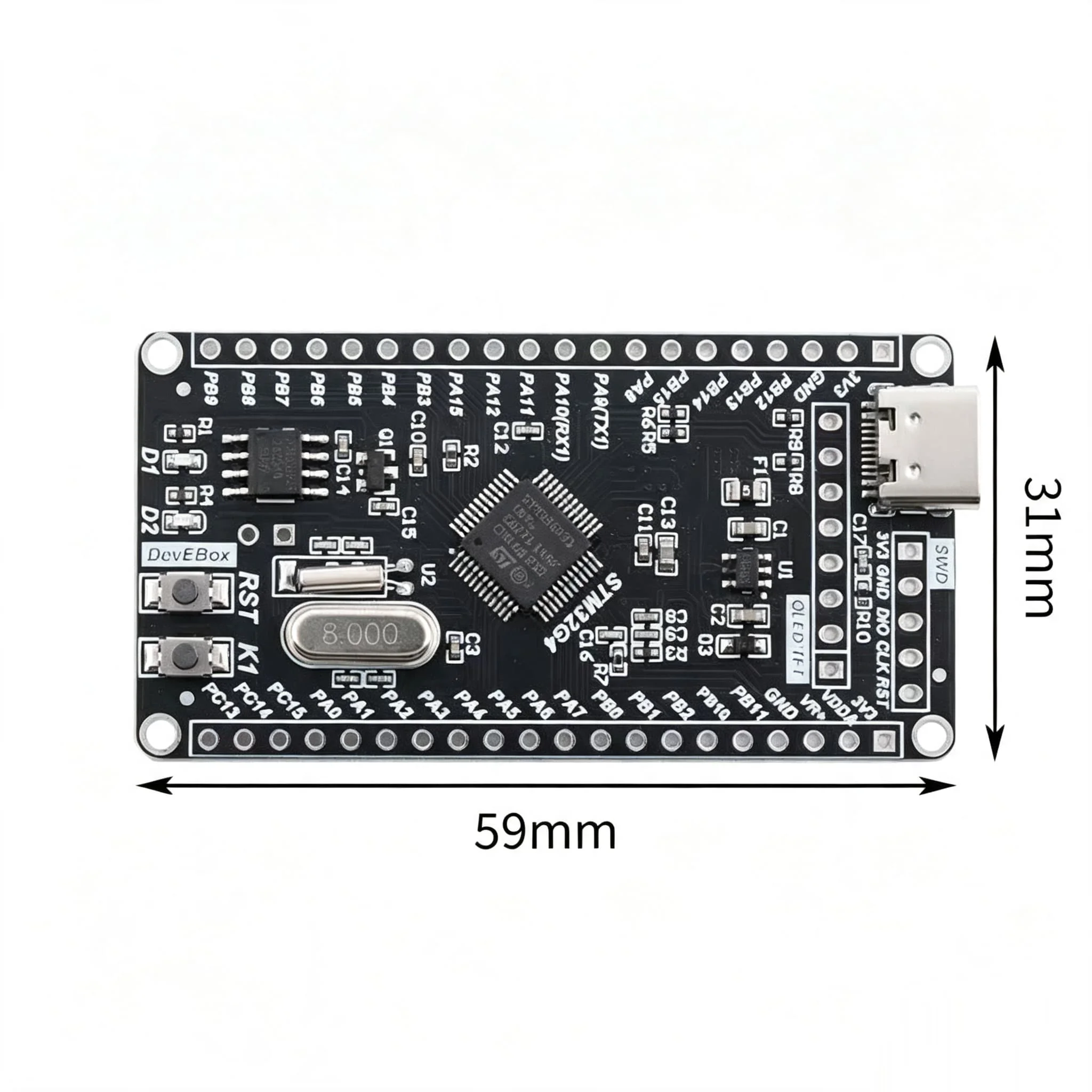 STM32G431CBT6 Development Board G431 STM32G431 170MHz ARM Learning Demo Module STM32G431CB Chip STM32 Mini Core System Board