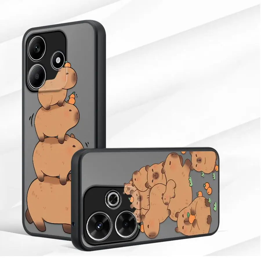حافظة لهاتف Xiaomi Mi 12T 11T 14 13 Pro 12x 10T 13 11 Lite غطاء خلفي لطيف كابيبارا مضحك