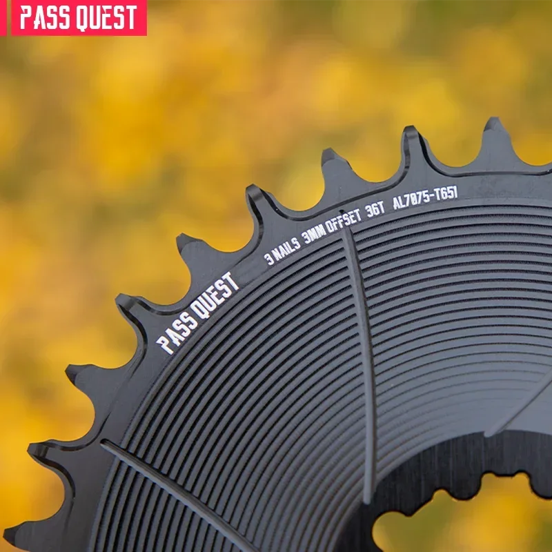 PASS QUEST 28-38T 3mm Offest  Round Narrow Wide Chainring for SRAM BOOST Direct Mount Crank