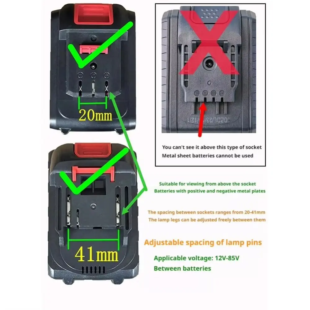 

Power Tool Parts LED Work Light Adjustable Universal Outdoor Searchlight Durable High Brightness Portable Work Lights