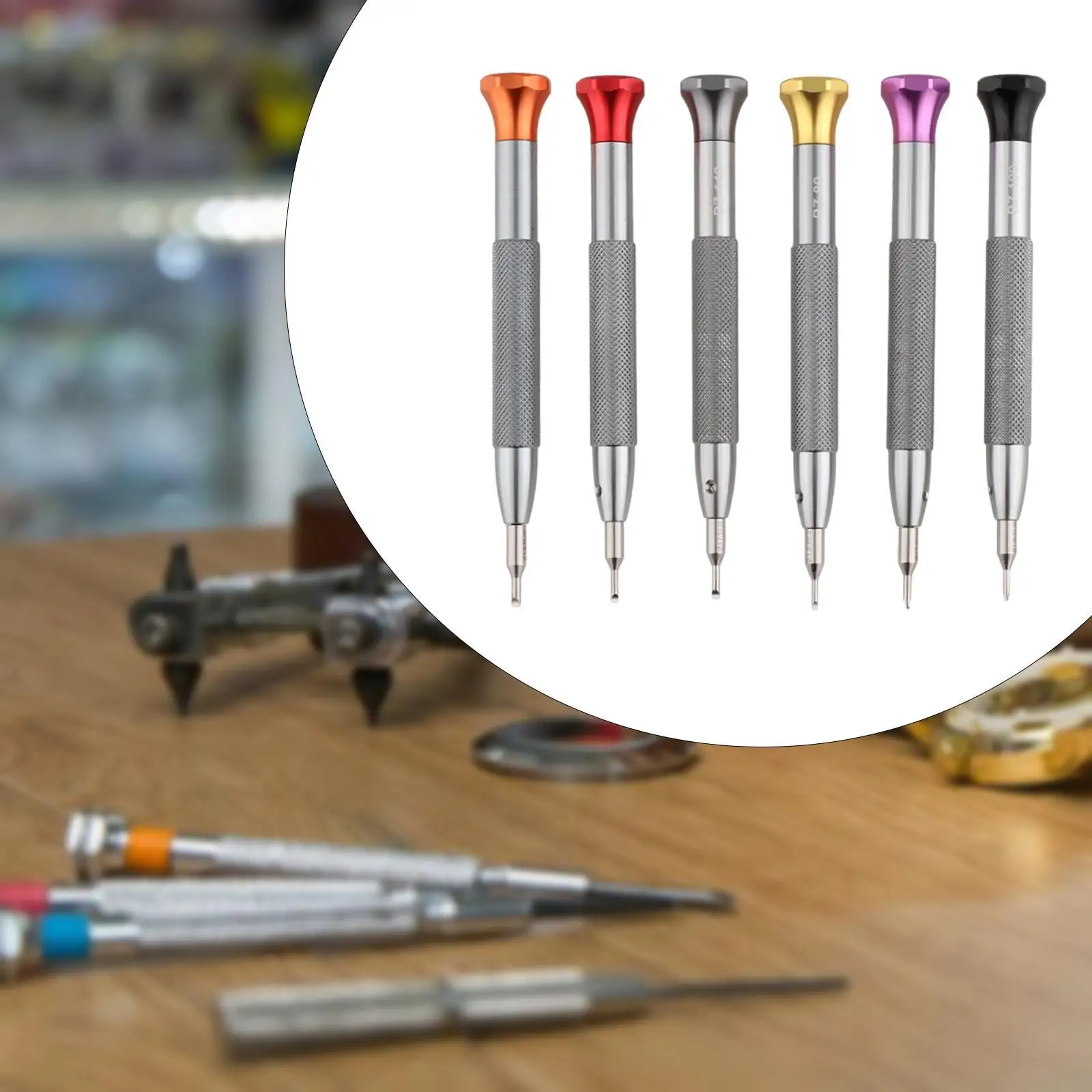 

6 шт. отвертка для ремонта часов, инструмент для часовщика, портативные практичные Т-образные детали