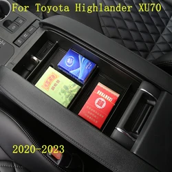 For Toyota Highlander XU70 Kluger 2020 2021 2022 2023 Car Accessories Center Storage Box Arm Rest Armest Glove Holder Plate