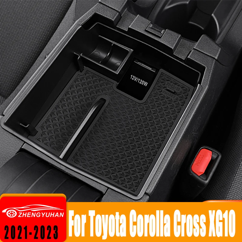 Car Central Console Armrest Box Storage Container Tray For Toyota Corolla Cross XG10 2021 2022 2023 Hybrid Accessories