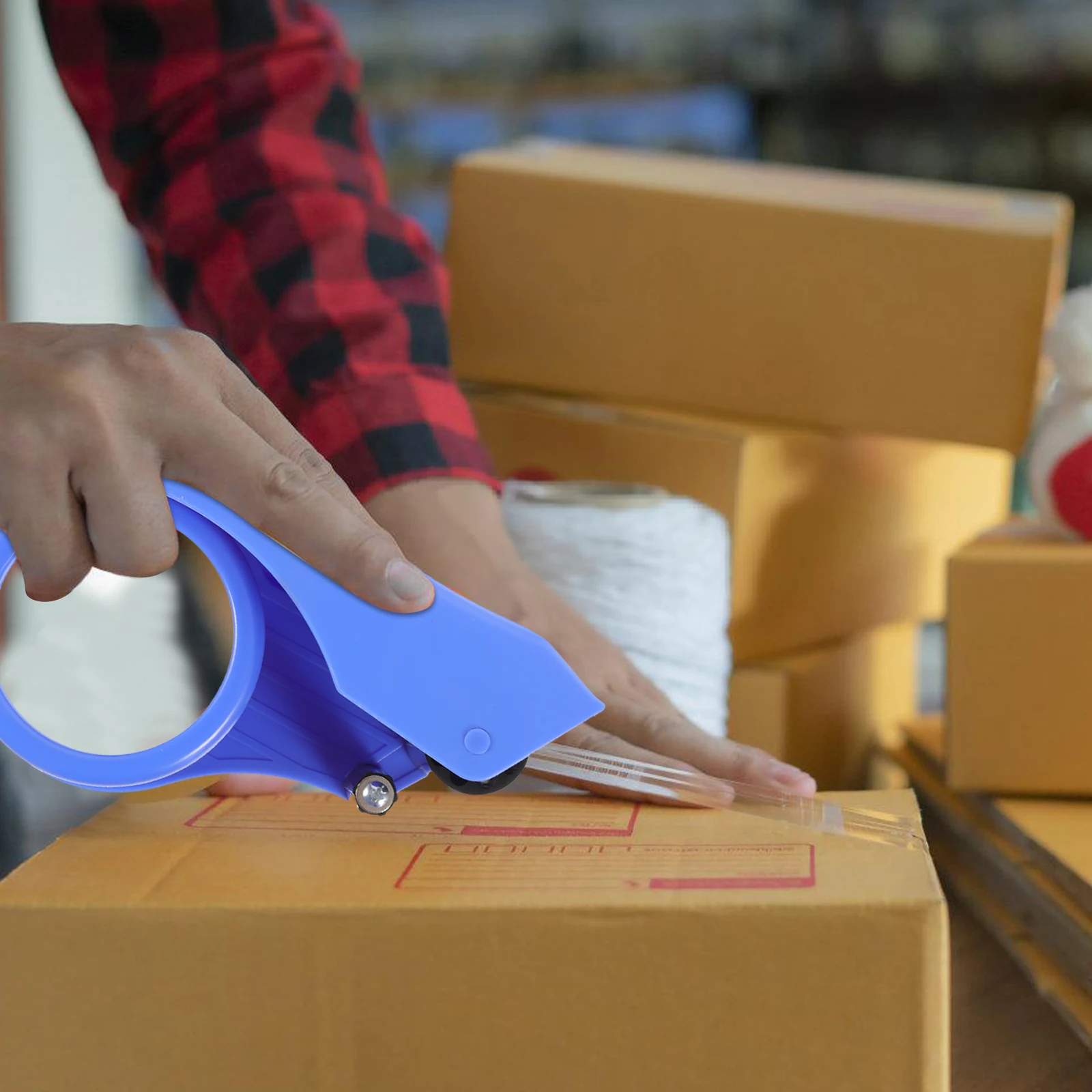 

2 Pcs Tape Packing Handheld Dispenser Bracket Industrial Packaging Plastic Compact