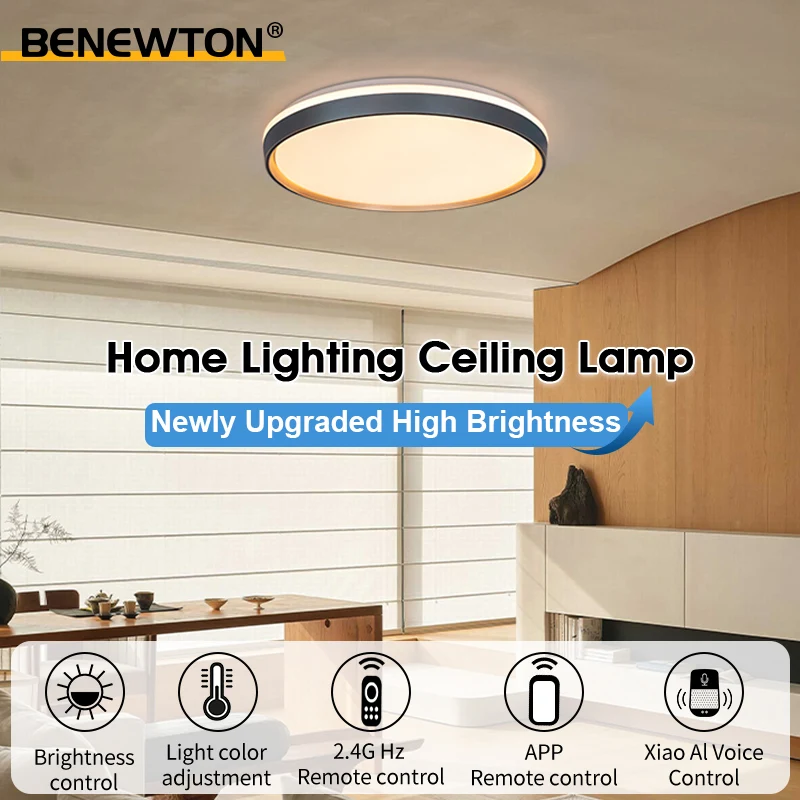 

Smart Ceiling Light 50W Round LED Lamp Dimmable 3 Color Temperature APP/ Remote /Voice Control for Office Bedroom Living Room