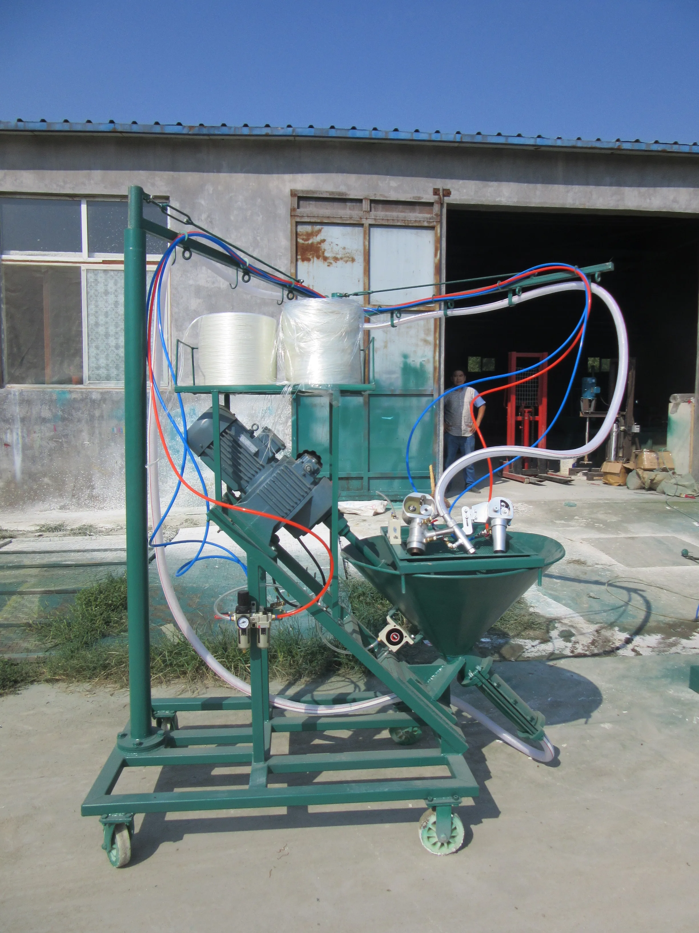 Customized Automatic GRC Fiberglass Roving Spraying Machine Wall Plastering Machine GRC Mortar Cement Spray Machine