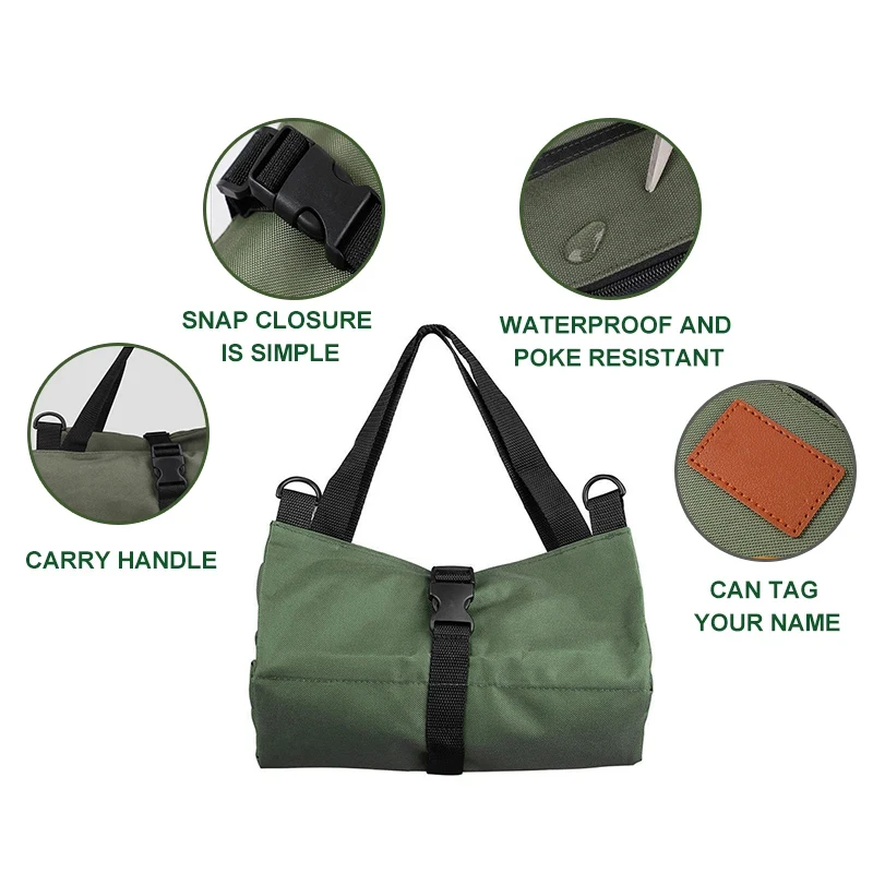 Multi-Purpose Roll Up Tool Bag Capacity Large Thickened Organizer Hand Tool Kit Abrasion Resistant Waterproof Storage Tool Kit