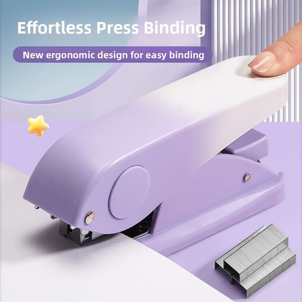 

Multifunction Labor-Saving Stapler Metal Up To 25 Pages Hand Operated Staple Anti-slip Portable Paper Stapling Machine