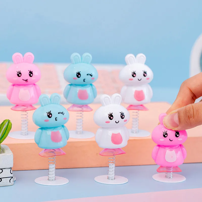 

5Pcs Novelty Funny Squeeze Bouncing Rabbit Children Prank Desktop Squeeze Bouncing Small Toys Animal Rabbit Kids Creative Gifts