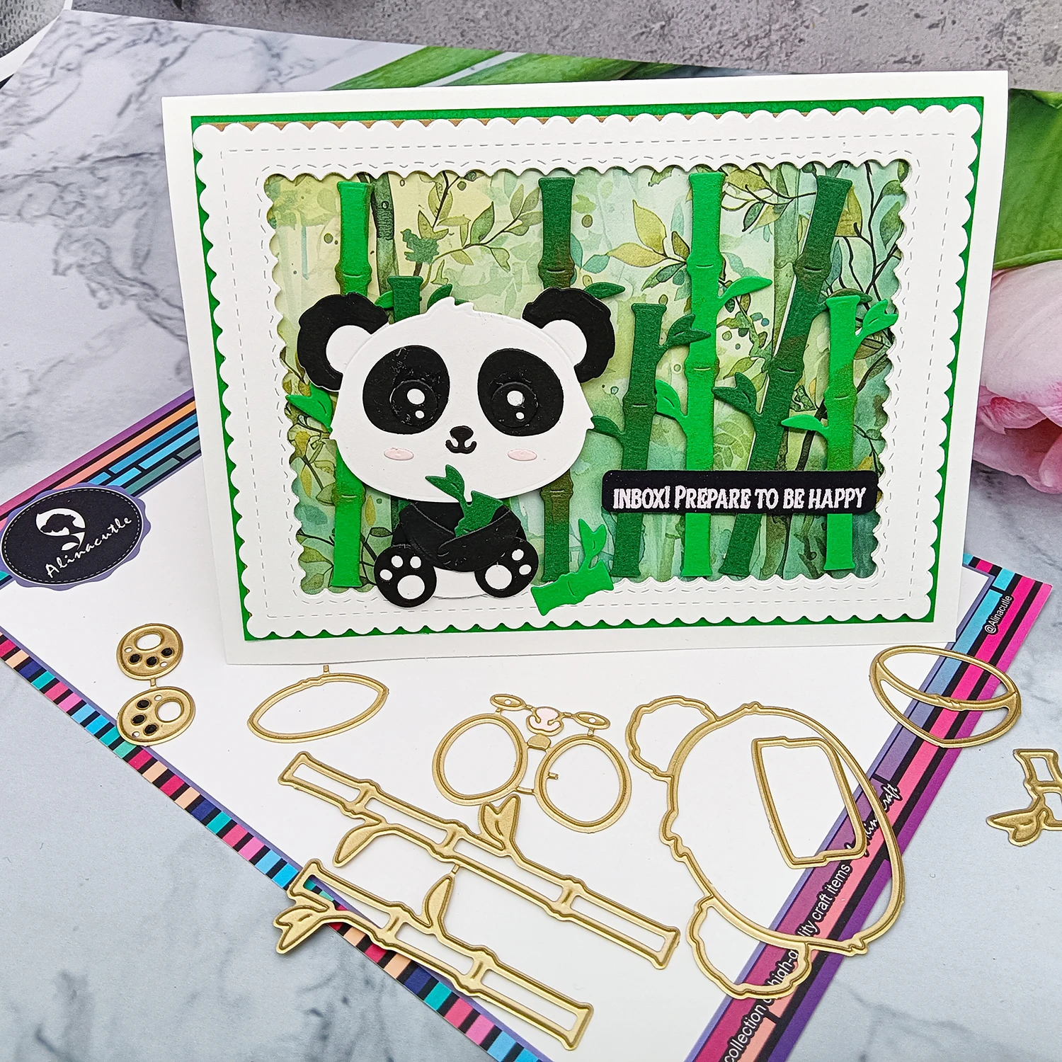 Panda-Metall-Stanzform für Geschenkpapier, Bastelarbeiten, handgemachte Kartenherstellung, DIY-Grußkarten, Scrapbooking und Album, Feiertagsgeschenke