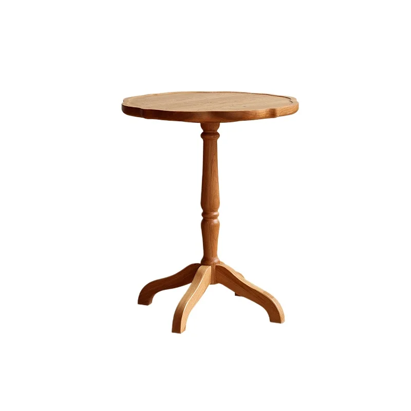 

Japanese-style cherry wood creative sofa small side table simple lace solid wood small coffee table retro log bedside table