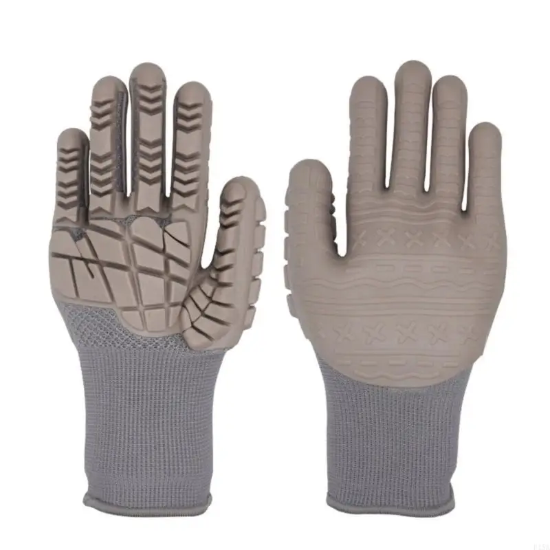 E15A 1 Pair Anti Vibration Gloves TPE Protector Impact Gloves Men Mechanic Gloves