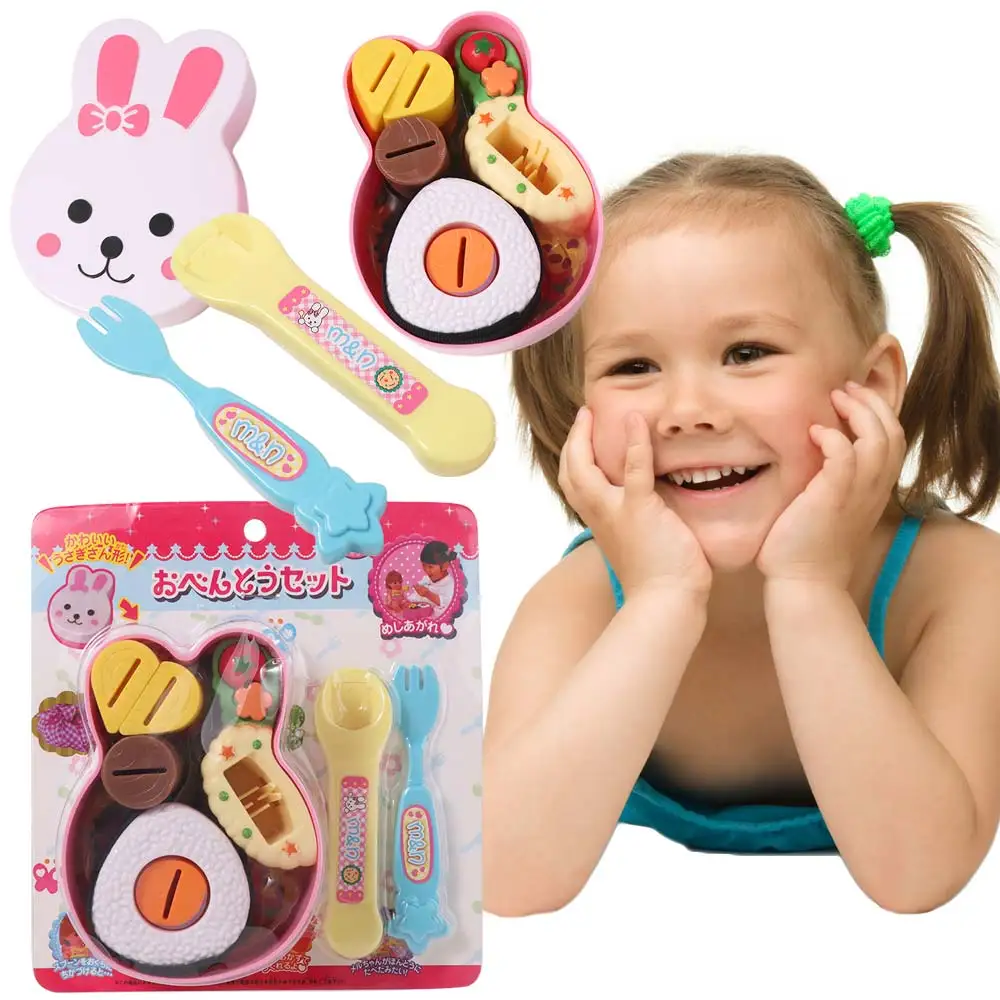 

Rabbit Shape Food Feeding Simulation Model Early Education Lunch Box Pudding Role Play Pretend Play Play House Toys Children's