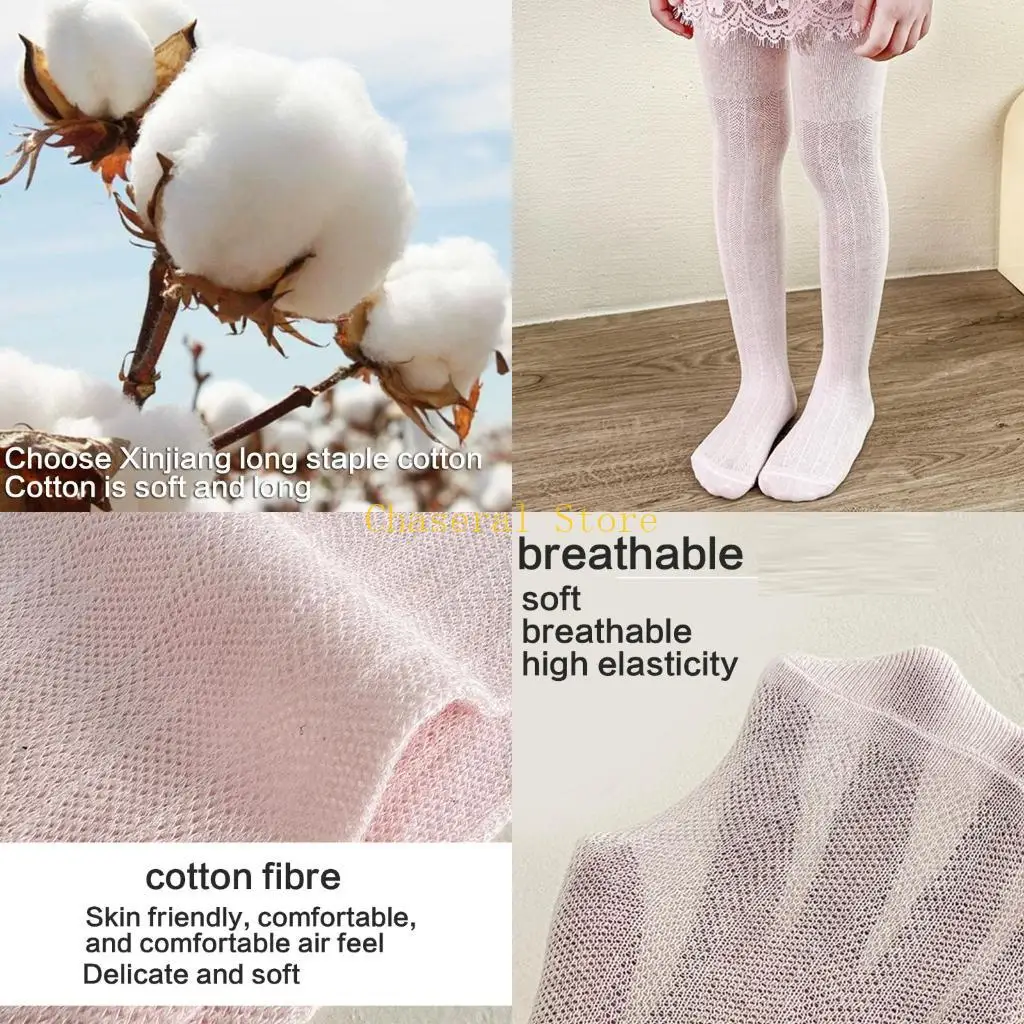 

E7CE Girls Fashion Tights with Attached Lace Skirt Stretchy Waistband Soft Cotton Infants Leggings Play Essential