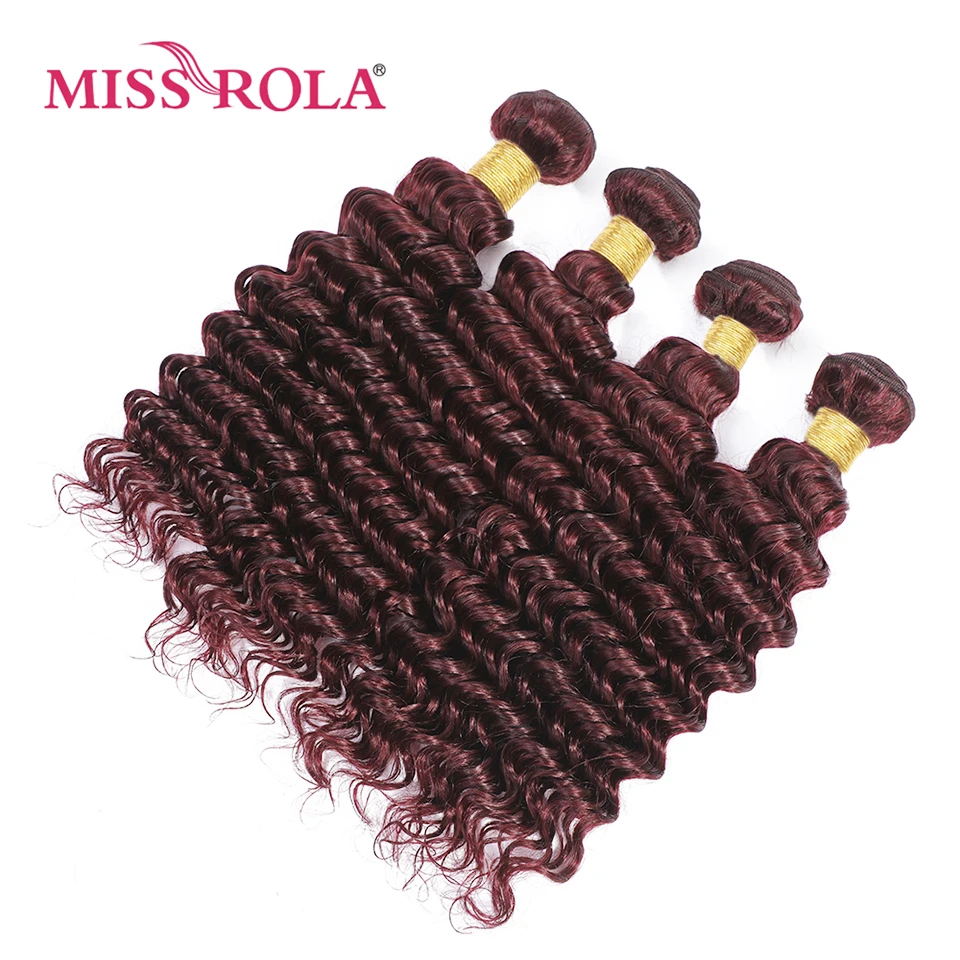 Verpassen Rola Haar Malaysia Tiefe Welle Menschliches Haar Webereien Mit 4x4 Spitze Schließung Blonde 99J Ombre Qualität Remy haar Bundles Verschlüsse – Detail 11