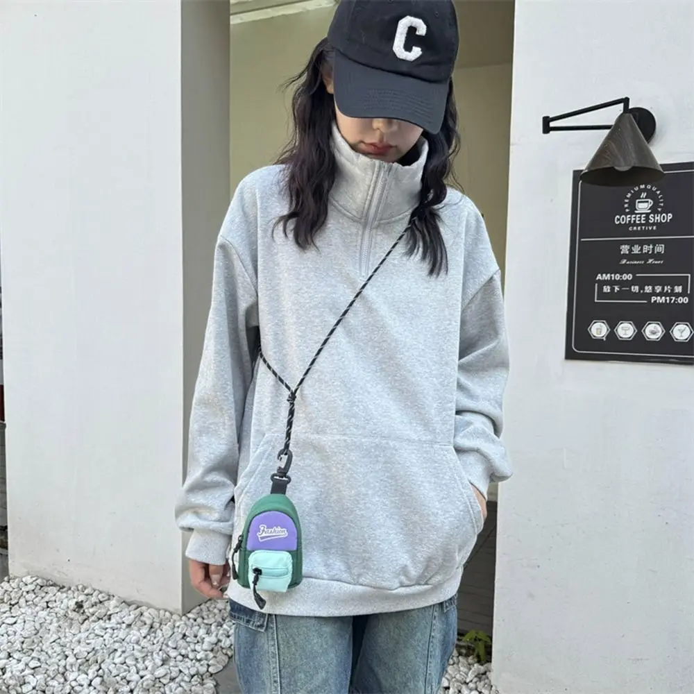 Portamonete creativo Portamonete in tela Portamonete con ciliegia piccola margherita Mini zaino con ciondolo Cordino Portamonete piccolo stile coreano