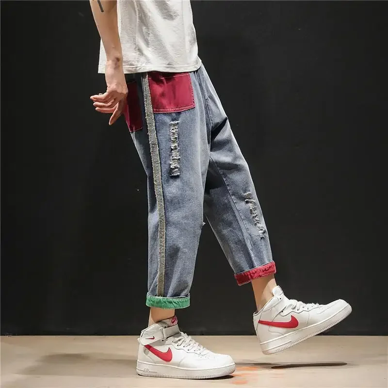 

Oversize Male Cowboy Pants Plus Big Size Trousers Designer Y2k Vintage 2025 Trend Stacked 90s Streetwear Original Xs Men's Jeans