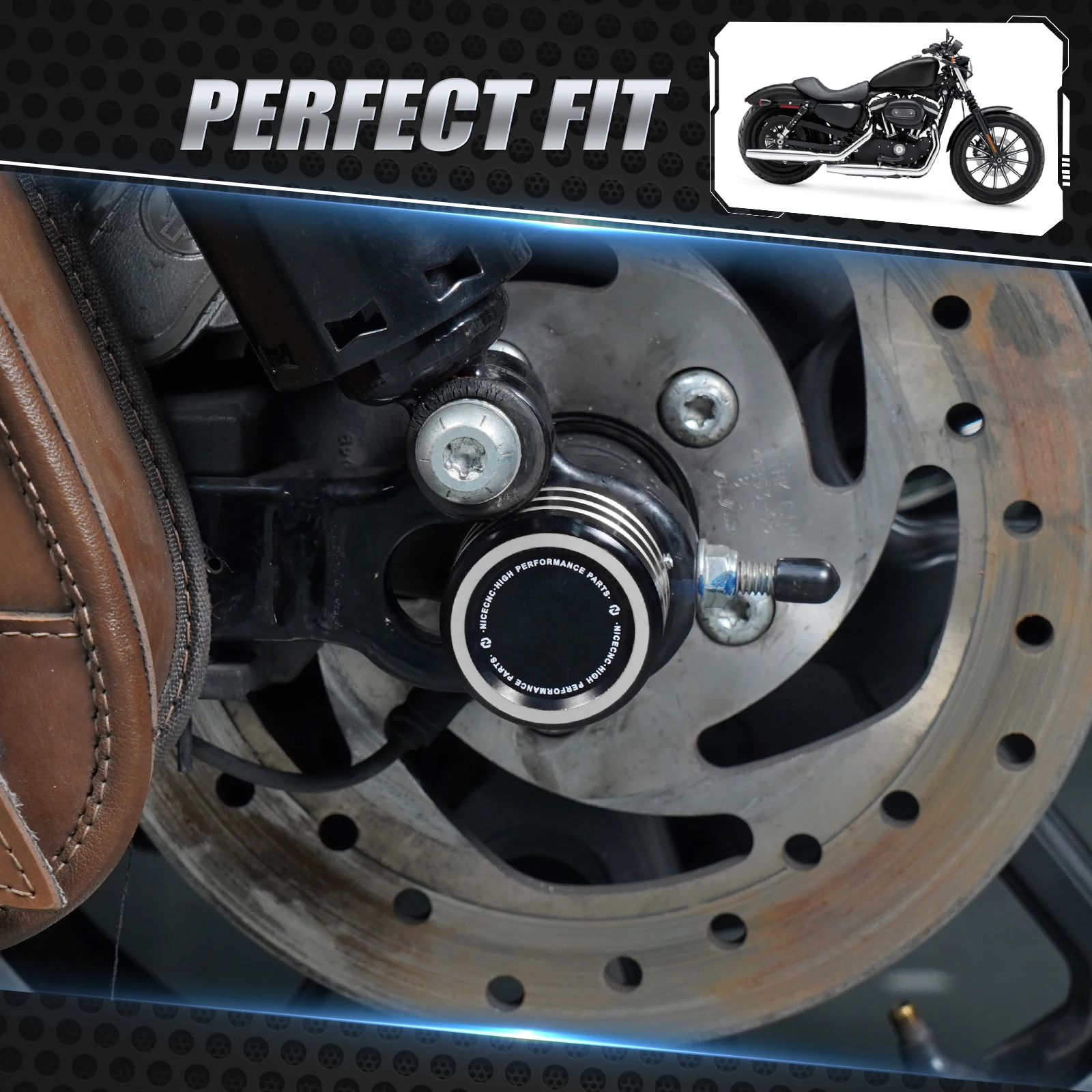 Rear Axle Nut Covers Caps For Harley Sportster 883 1200 Iron 883 1200 XL883N XL1200NS Forty Eight Seventy Two Roadster 2005-2022