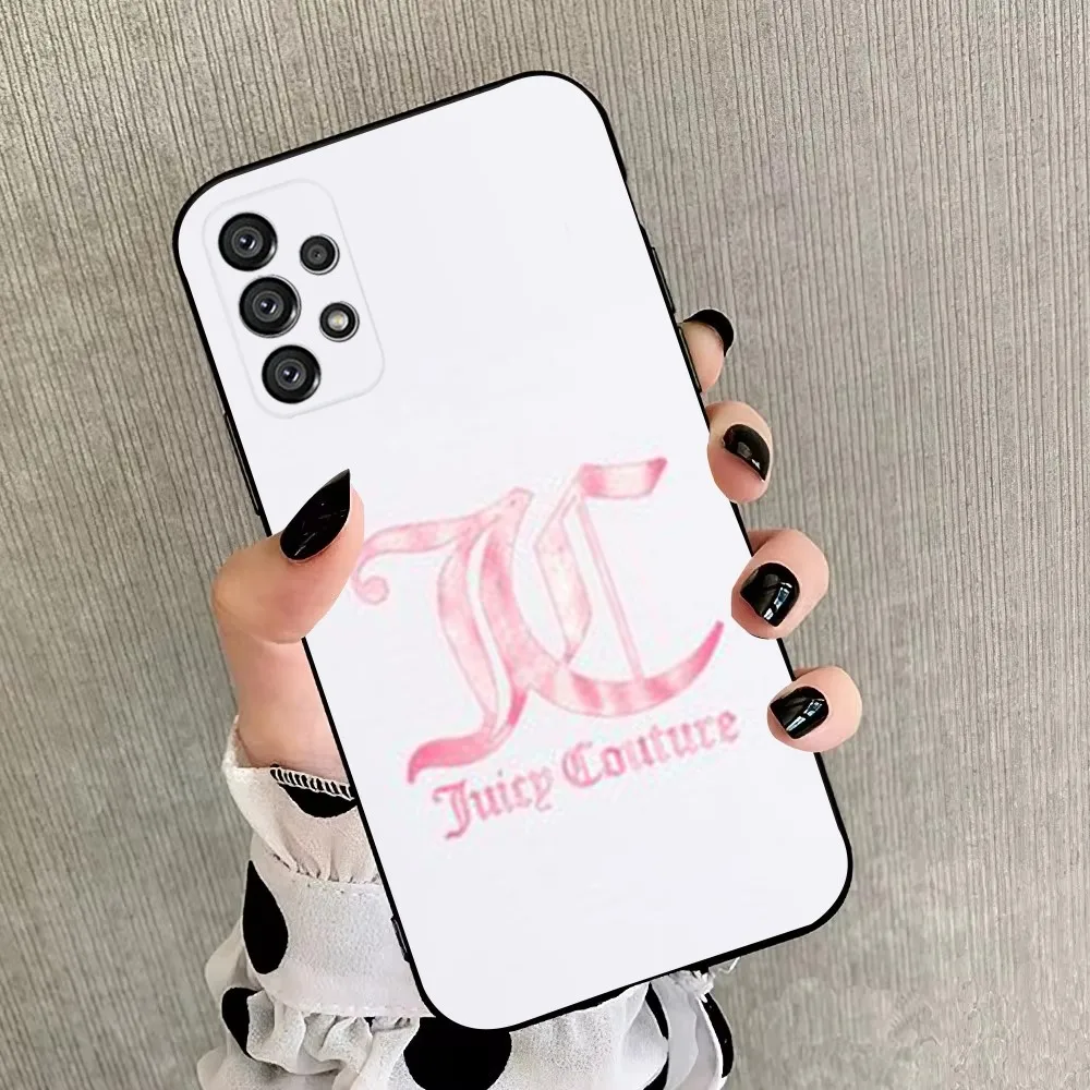 Juicy C-Couture   Phone Case For Samsung Galaxy A20,A21s,A22,A31,A32,A52,A53,A72,73,A80,A91 Soft Black Cover