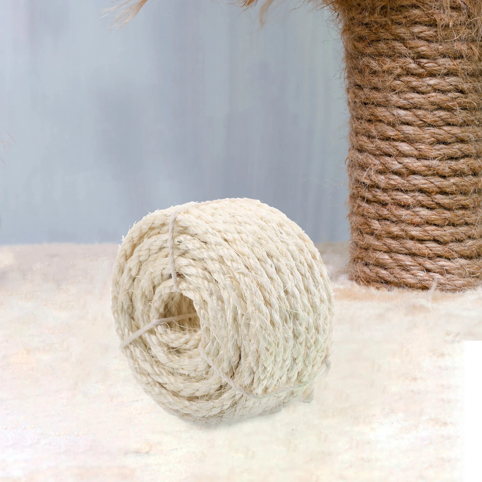 

1 Roll Natural Sisal Hemp Rope 10M Cat Tree Scratching Diy Repair Sturdy Durable Multi-Function Wear-Resistant Rope For Cat