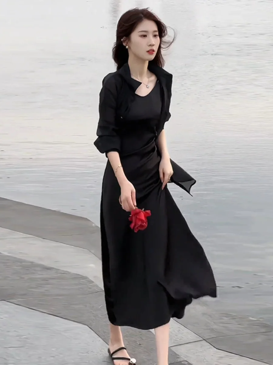 

Early Autumn Korean Sle Godd Look irt And ter Dr Faionable High-End Feel Clete Set Women's Faion Ensemble