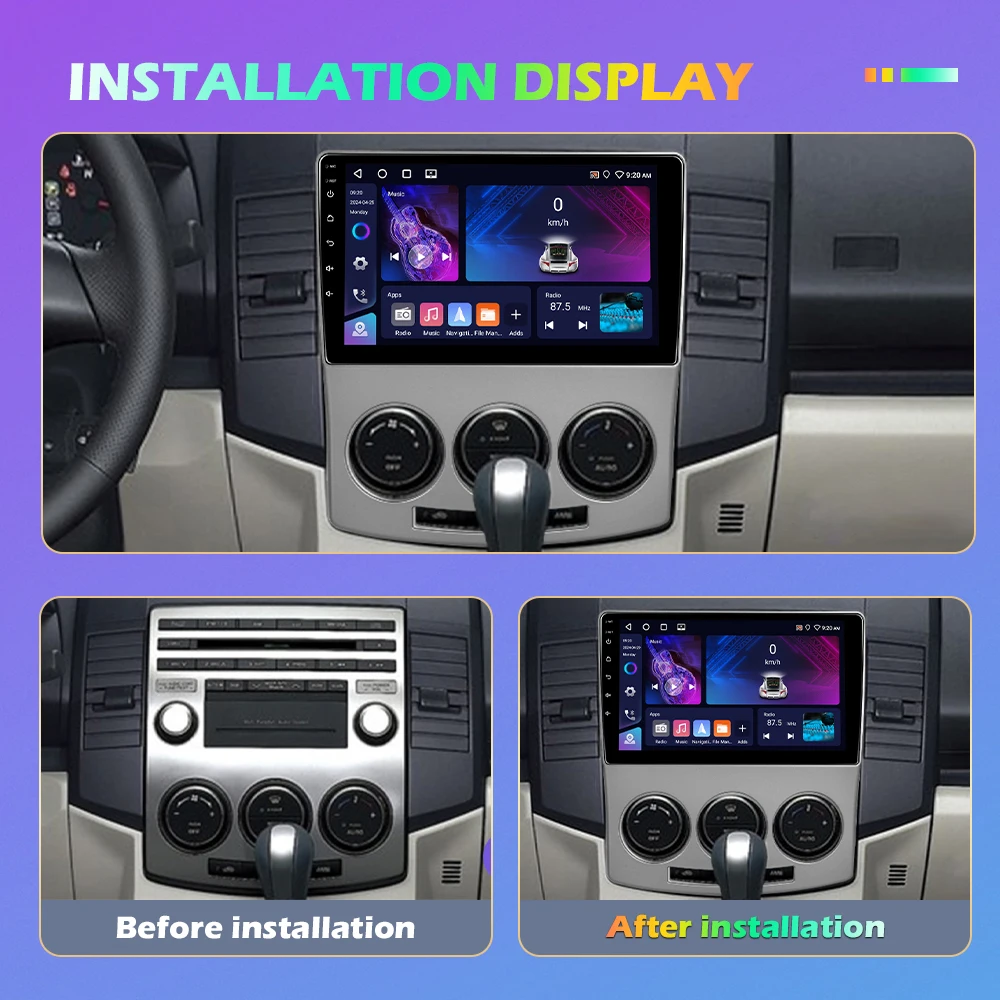 هيكيتي 8 كور كوالكوم سنابدراجون 460 راديو سيارة أندرويد لمازدا 5 2007-2010 Carplay أندرويد السيارات لتحديد المواقع FM واي فاي 2din autoradio #2