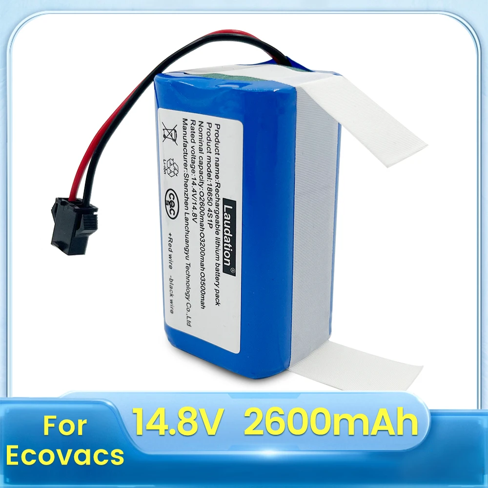 14.4V 2600mAh Li-ion Battery for Conga 990 1090 Tesvor X500 Ecovacs For Deebot N79 N79S DN622 Eufy RoboVac 11 11S RoboVac 30