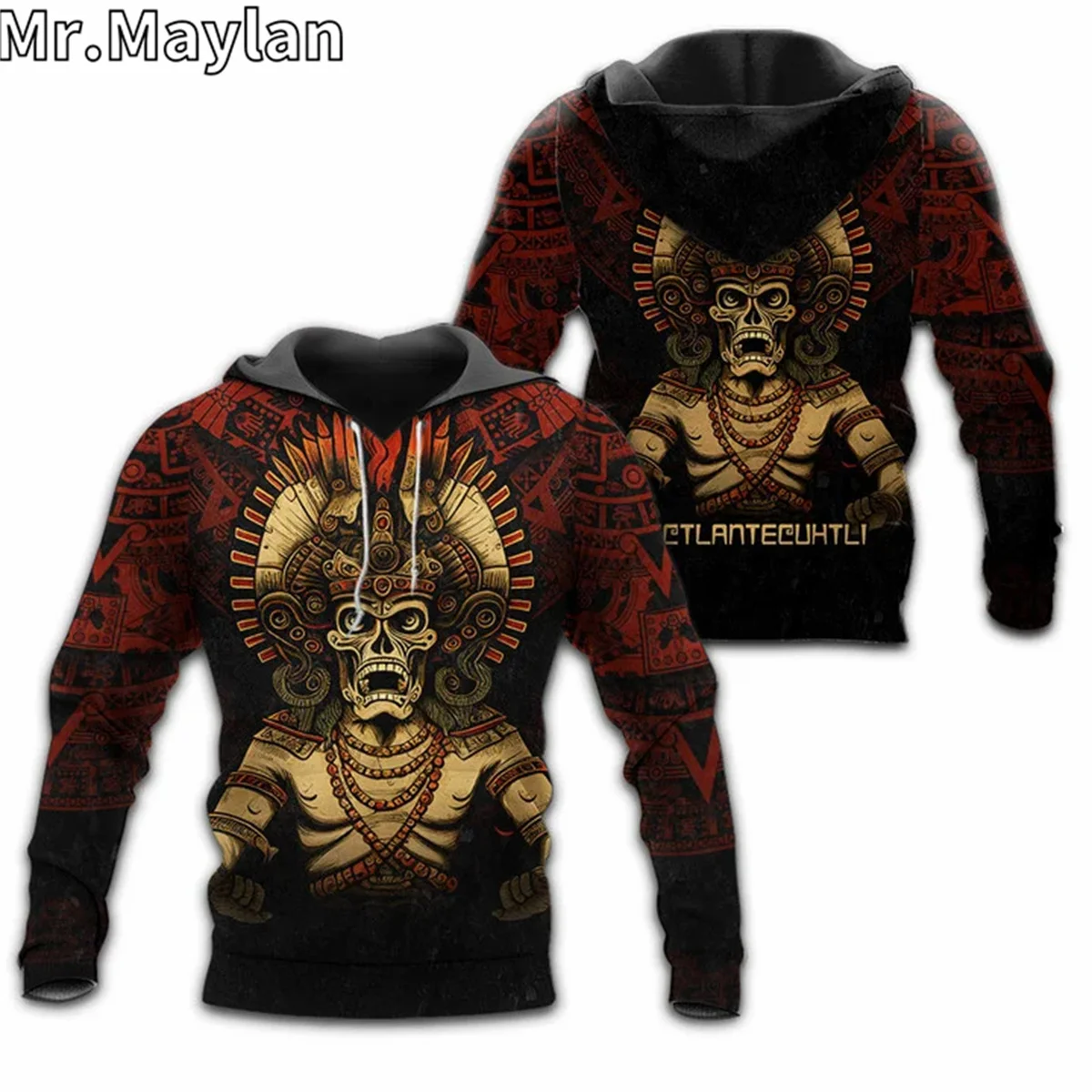 

Mexico AZTEC MICTLANTECUHTLI GOD OF THE DEAD 3D Unisex Hoodie Men Sweatshirt Streetwear Zip Pullover Casual Jacket Tracksuits