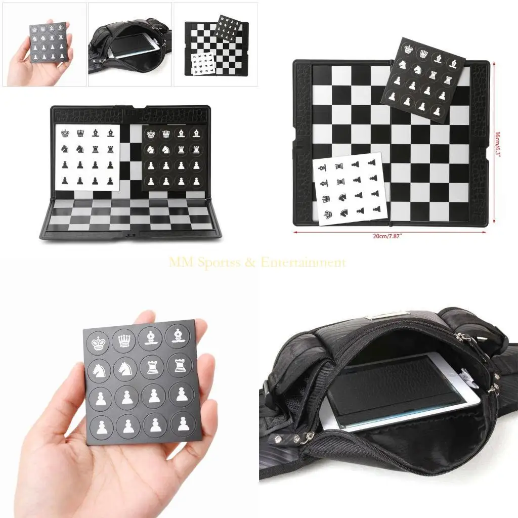 

31be Pocket Folling International Chess Set Set Board Shecker