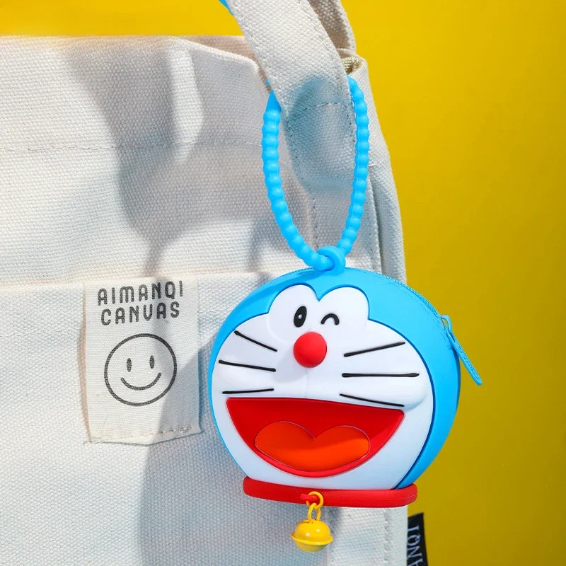 Kawaii Doraemons Kids Mini Coin Purse Children Cute Circular Wallet Cartoon Creative Money Bag Pendant Accessories Gifts