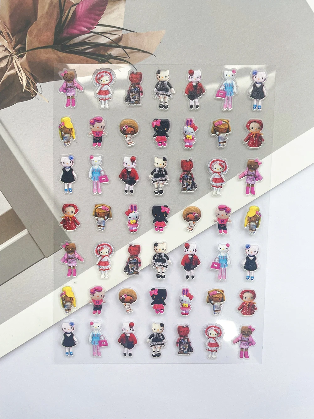 سوبر هاتف صغير سانريو مرحبا كيتي ليوبارد طباعة علامات الأمتعة مسمار الفن Diy بها بنفسك Loptop الهاتف قذيفة زجاجة ماء ملصقات مقاومة للماء #2