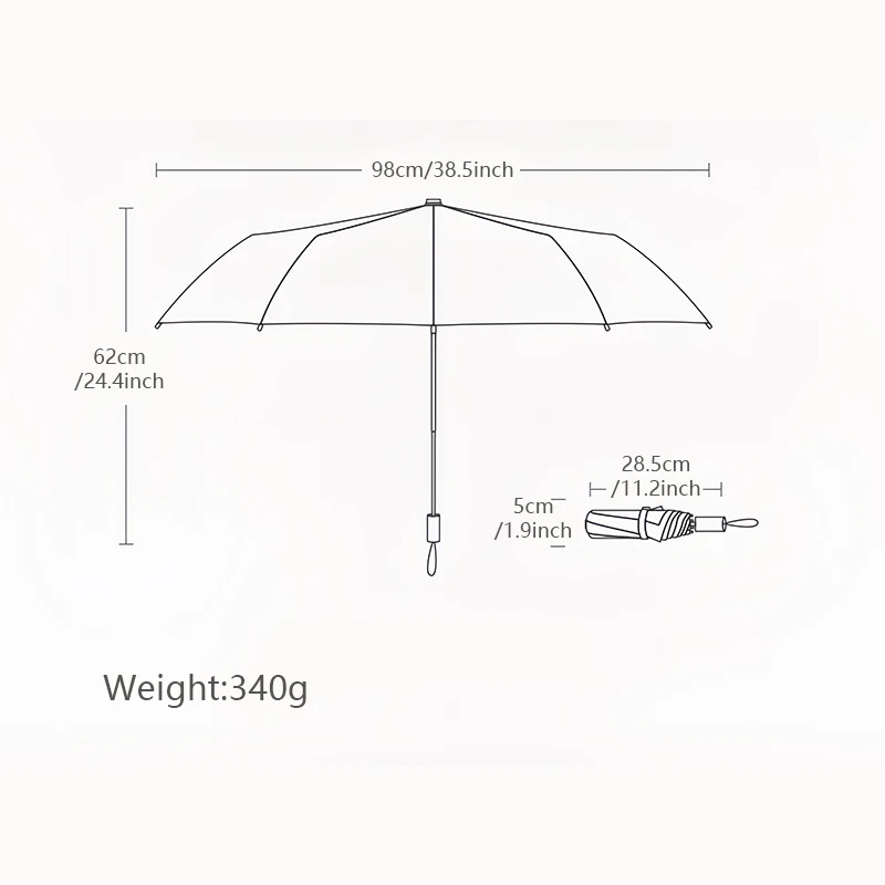 Folding umbrella travel gift Light portable UV protection against rain and wind strong dandelion small fresh parasol for women