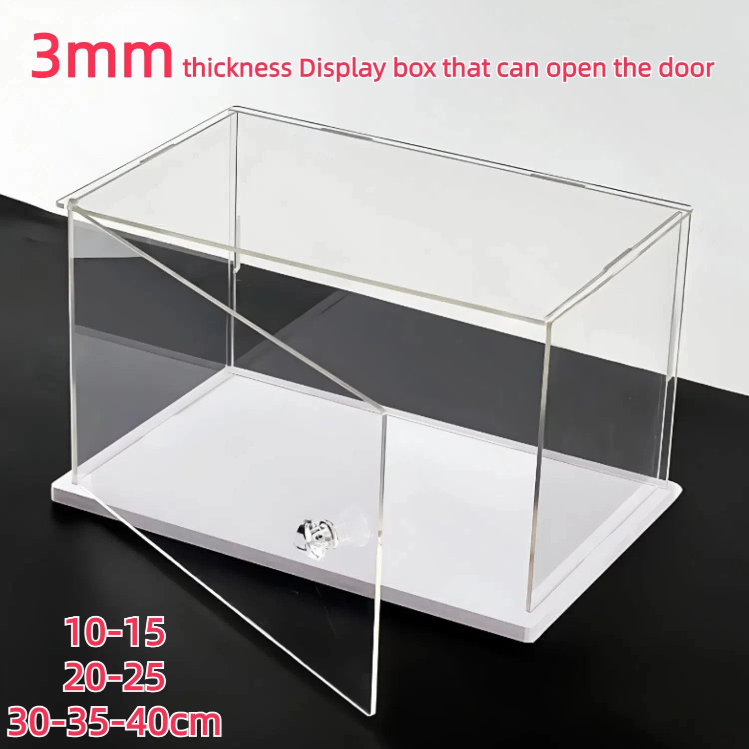 1 piece, display box that can open the door, storage box display rack (1 crystal handle is included as a gift)