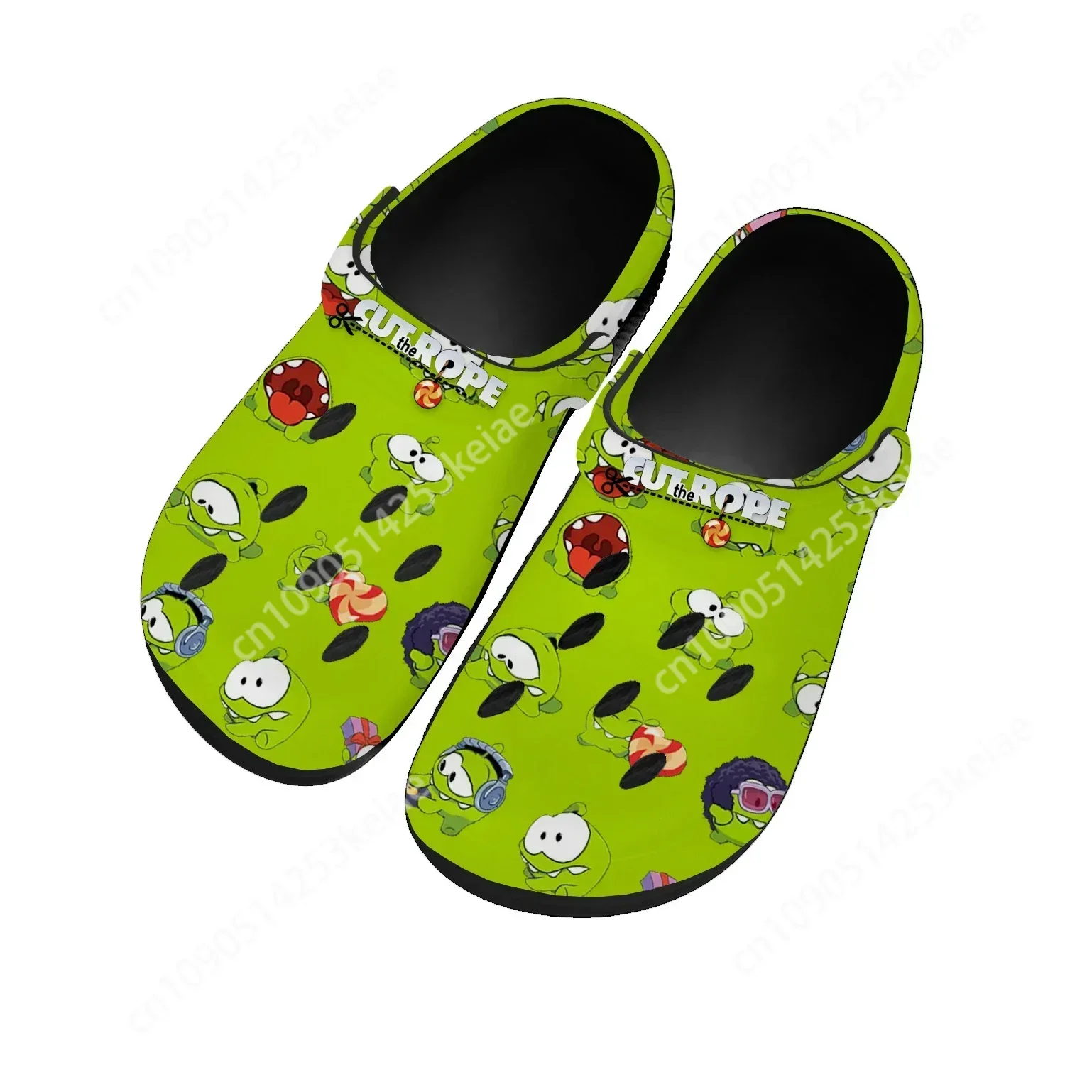 Cut The Rope Custom Home Clogs Hot Cartoon Game Mens Womens Teenager Tailor Made Water Shoes Garden Beach Hole Slippers Sandals