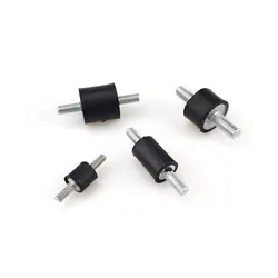 4Pcs M3 M4 M5 Double Male Thread Rubber Shock Absorbers Anti Vibration Isolator for Air Compressors Water Pump Welding Machine