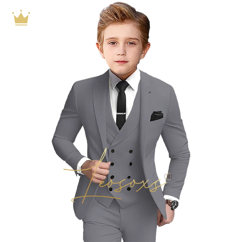 Boys tuxedo 3 piece suit, children's suits aged 3 to 16 years old suitable for weddings/parties/formal events formal wear