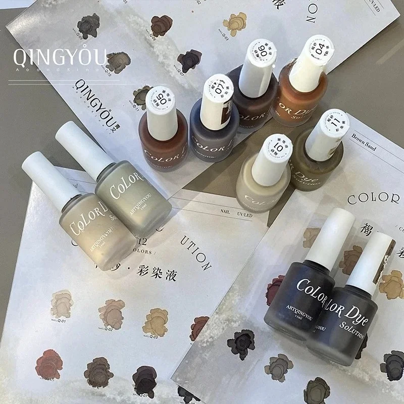 12colors-set-professional-nail-art-gradient-gel-teal-brown-sand-texture-ombre-effect-with-warm-autumn-brown-tones-for-salon-use