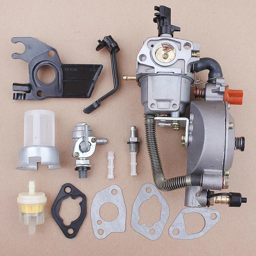 Dual Fuel Carburetor For 170F 168F Honda GX200 GX160 Water Pump Generator LPG NG Gasoline Home Garden Tool Accessories