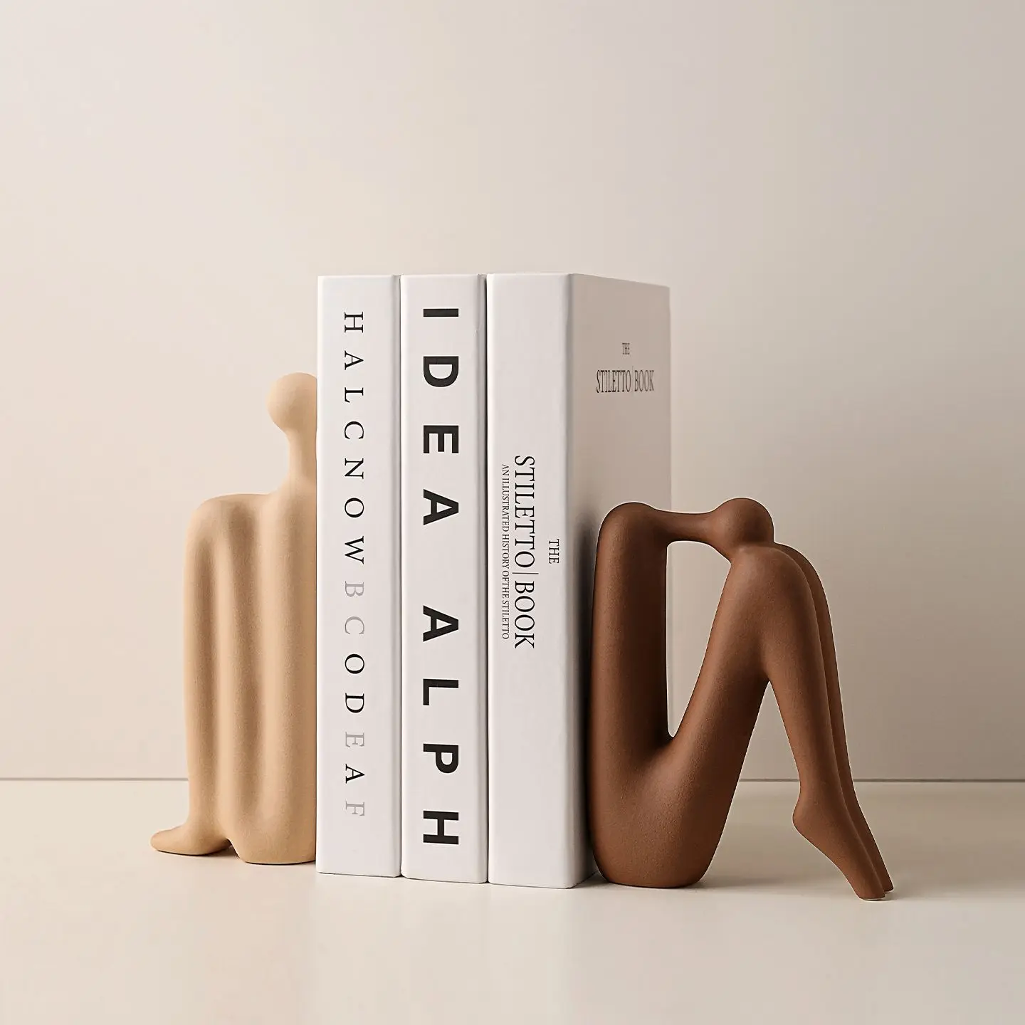 Abstract Geometric Figure Bookend Ornament, Modern Minimalist Premium Niche Decor for Wine Cabinet and Entryway
