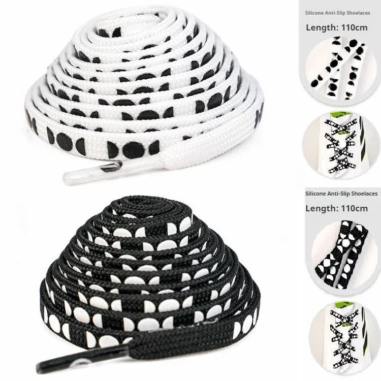 1 Paar Tennis Fußball Freizeitschuhe Schnürsenkel 110 cm Silikon Schnürsenkel Anti-Rutsch Flache Seil Schnürsenkel für Turnschuhe Zubehör