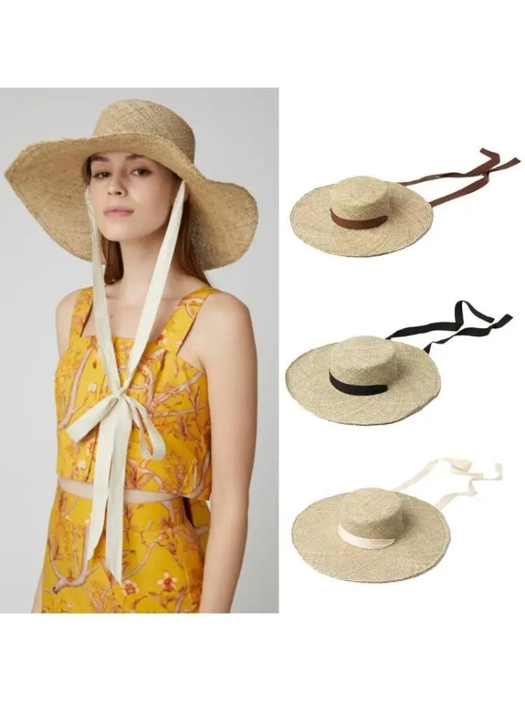 gorra-paja-para-para-ninas-31bb-estilo-hepburn-sombrero-trenzado-ligero-correas-ajustables-para-sombreros