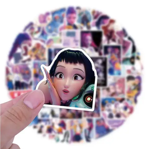 55 st KPop Demon Hunters-klistermärken Demon Hunters födelsedag DIY-klistermärken scrapbooking telefonbagage skateboard vattentät dekal 10 best sales m-klistermärken - №1