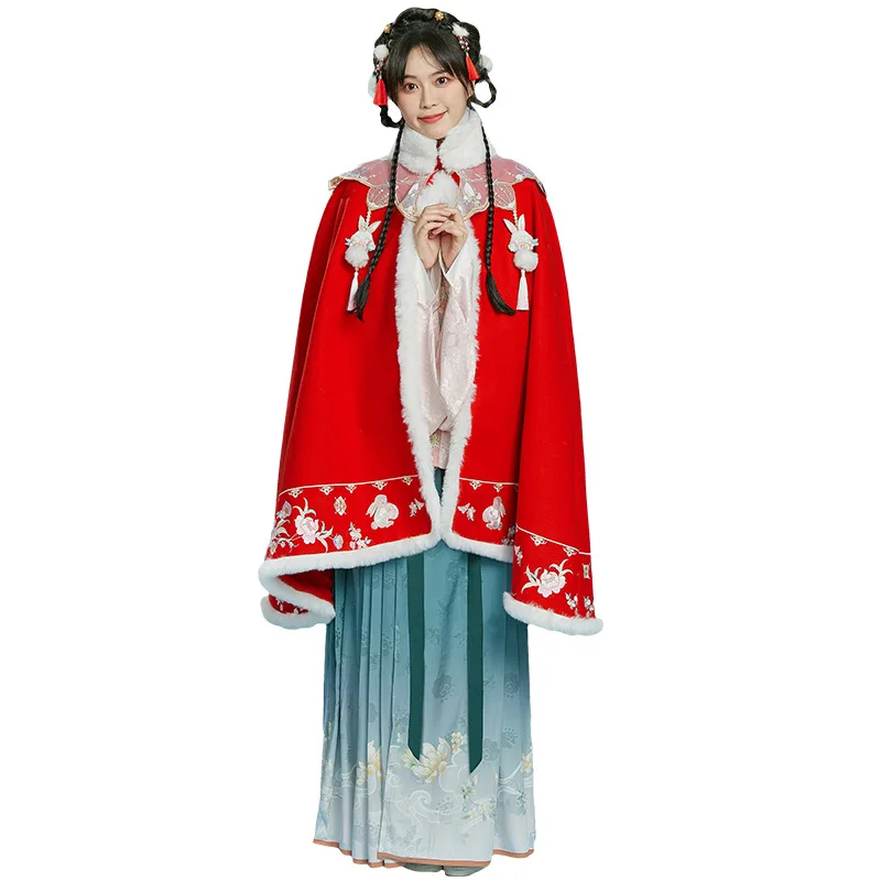 Capa Hanfu de princesa de la dinastía Tang, abrigo Oriental antiguo de otoño e invierno, ropa tradicional china, disfraz con capa para Cosplay