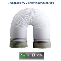 Φ100-180mm PVC Smoke Exhaust Pipe Thicked Semi Flexible Ventilating Pipe for Kitchen Factory Holtel