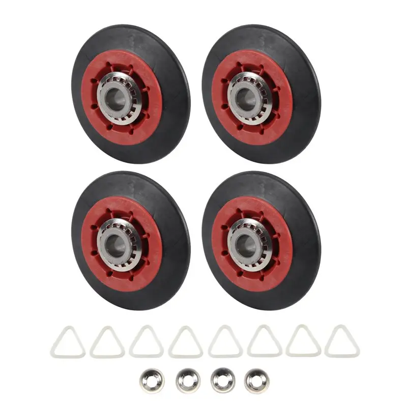 4PCS Roller Drum Dryer Fit For Whirlpool, Kenmore - 8536974 Replaces, 8536973, W10314171, WPW10314173, PS11752609