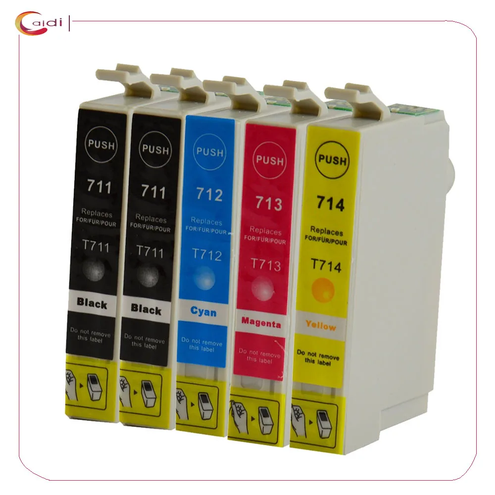 Compatible T0711 Ink Cartridge for Stylus SX515W SX600FW SX610FW BX600FW BX610FW DX6000 DX6050 DX7000F Printer